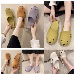2024 New top Designer Creative and Funny Women in Summer Cute Cartoon white Baotou Slippers Couples Wearing Beach Sandals indoors and outdoors