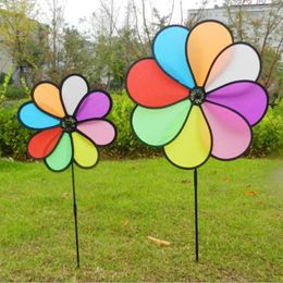 Garden Decorations Portable Wind Spinner Decoration For Party Festival Rainbow 30cm