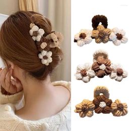 Hair Clips Handmade Acrylic Flower Hairpin Fashionable Claw Clip For Women Girls T8DE