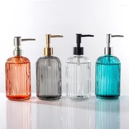 Liquid Soap Dispenser Bottled 2 Glass With Stainless Steel Pump Lotion Hand 330ml