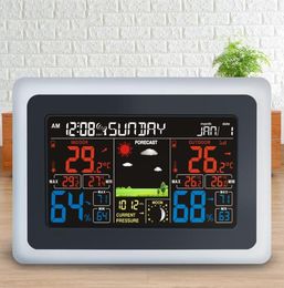 Digital Hygrometer Weather Station Temperature Humidity Tester Clock Alarm Wall Indoor Outdoor Sensor Probe LCD Desk Table Clo C8289804