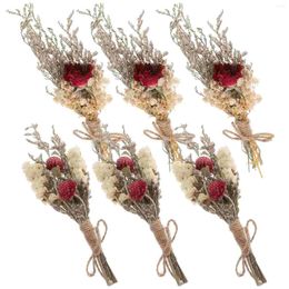 Decorative Flowers Dried Decoration Stems Bouquets Boho Ornament Small Crafts Vase Natural