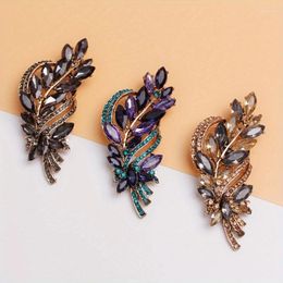 Brooches Women's High-end Fashion Crystal Barley Ear Brooch Simple Suit Coat Decoration Corsage Pin Accessories