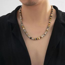 Choker Necklace Colourful Bohemian Style Women Clavicle Chain Female Men Men's Jewellery Bead Soft Pottery