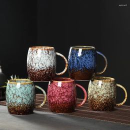 Mugs Creative Mug Large Capacity Simple Ceramic Cup Couple Japanese-Style Coffee Kiln Baked Drinking 460ML