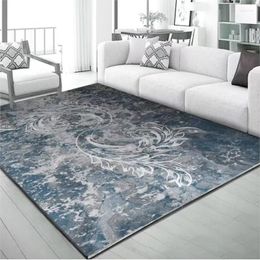 Carpets Nordic Living Room Carpet: Light Luxury Abstract Art Area Rug For Lounge Sofa Bedroom And Anti-Slip Foot Mats