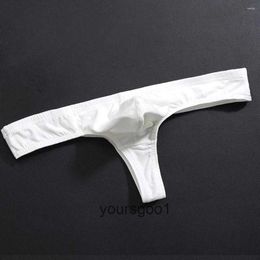 Underpants Men Sexy Underwear Cotton Thong Male Intimates Clothes Low Rise Stretch G-String T-Back Briefs Solid Colour Breathable wholesale