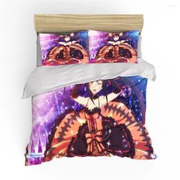 Bedding Sets 2/3 Piece DATE A LIVE Set Cover Anime Cartoon Duvet Luxury Colourful Bed Quilt Kids