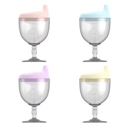 150ml baby learning beverage bottle creative wine glass shaped childrens Todd care bottle feeding cup duckbill cup 240424
