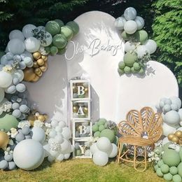Party Decoration White Double -sided Wedding Arch Lid Support Birthday Dome Background Cover No Frame 1 Piece