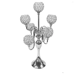 Candle Holders 10pcs)Crystal Candelabra S Centrepieces Glass Jar For Wedding Table Crystal AB0256