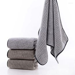 Towel 1Pc 35x75cm Bamboo Charcoal Fiber Coral Fleece Thicken Water Absorbent Dry Hair Washcloth Hand