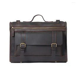 Bag YUPINXUAN Russia Selling Vintage Cow Leather Briefcases For Men Large Capacity Handbags Genuine Brief Case Retro