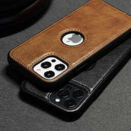 fashion Design Ultra Thin Slim Leather Phone Case For iPhone 14 13 12 11 Pro Max XS XR X SE 7 8 Plus Shockproof Bumper Soft Business Back Cover