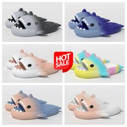 Shark Massage Bottom Slippers Couples Bathroom Slippers couple cute lovely Colours family lover shark non-slip Mop Slippers plus soft purple Scuffs candy 2024