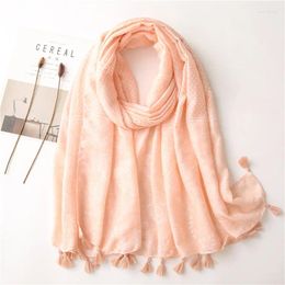 Scarves Fresh Floral Spring And Fall Thick Section Women's Scarf Air Conditioning Travel Seaside Beach Towel Long Sunscreen Shawl