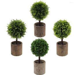 Decorative Flowers Fashion Artificial Green Plant Fake Tree Decoration Potted Home Living Room Bonsai Window Leafy Plants