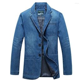 Men's Suits Spring And Autumn Denim Suit Casual Loose Size Youth Jacket Coat