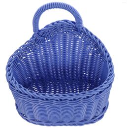 Storage Bottles Wall Basket Decor Farmhouse Kitchen Woven Cutlery Baskets Spoon Plastic Knitted Hanging