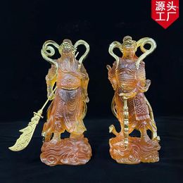 Decorative Figurines Jialan Veda Bodhisattva Statue Of Water Glaze Protector God Resin Paste Foil Buddha Source Spot