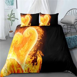 Bedding Sets 3d Love Set Romantic Wedding Valentines Gift For Her 3pcs Include Duvet Cover Bed Pillowcase