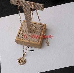 Rhinestone 18K Gold Plated Crystal G Letter Pendant Necklace for Women