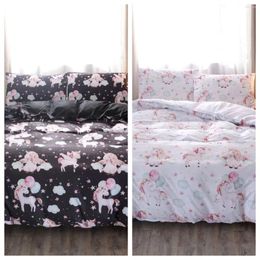 Bedding Sets 2024 Pattern Printing 2/3 Pcs Duvet Cover Set 1 Quilt 1/2 Pillow Cases Single Christmas Kawaii