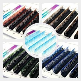 False Eyelashes Natuhana Ombre Coloured Eyelash Extension Personal Mink Fake Gradient Professional Salon Makeup Tool Q240510