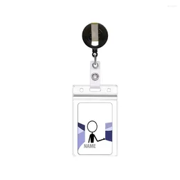 Hooks 1Pcs Retractable ID Card Holder Reel Badge Key Tag Clip Black Round Easy-To-Pull Credit Bag