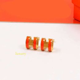 Mini Popular H Shape Earrings, Designer Jewelry Stud Earrings, Women's Fashion Stud Earrings Luxury Style High Quality H Letter Earrings Gift Box Optional Purch 197