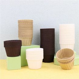 Disposable Cups Straws 50pcs/pack Muffins Cup Paper Cupcake Wrappers Baking Cases Muffin Boxes Cake DIY Tools Kitchen Supplies