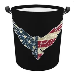 Laundry Bags Eagle 4th July Day Foldable Basket For Dirty Clothes Organiser Storage Washing Organisation Usa American Ameri