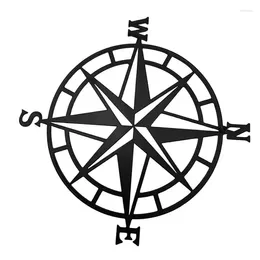 Decorative Figurines Metal Compass Wall Decorations Distressed Pendant Retro Style History Sign For Garden Interior Decor Beach