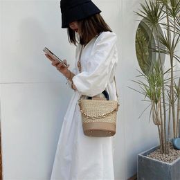 Shoulder Bags Summer Knitting Straw For Women 2024 Design Small Beach Crossbody Bag Female Travel Handbags Clutch