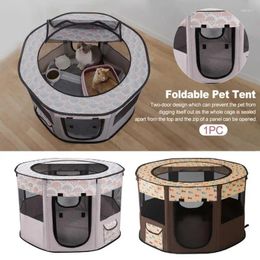 Cat Carriers Pet Portable Cage Tent Foldable Closed Kitten Dog Breeding Game Fence Kennel House Delivery Room Simple Octagonal