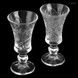 Wine Glasses 34ml Transparent Whisky Brandy Small Cup Chinese Style White Spirit Cocktail Glass Crystal Goblet For Home Party Bar