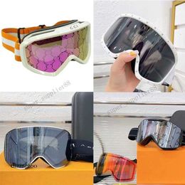 Womens ski brand designer face mask sunglasses winter professional skiing competition goggles anti fog oversized frame Ski Mirror With original box c9b6
