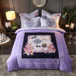 Bedding Sets Thickened Sand 4 Pieces Double Sheet Quilt Set Comfortable Pure Cotton Home Textile Bedclothes Cover Pillowcase