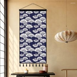 Tapestries Classic Blue White Flower Japanese Tapestry Restaurant Sushi BBQ Tavern Corridor Background Wall Decoration Hanging Picture