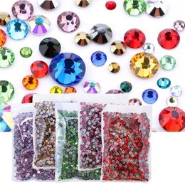 5Packs Wholesale fix Rhinestones Glitter Strass Flatback Crystal Nail Art Diamond for Dress Rhinestone Decoration Accessories 240430
