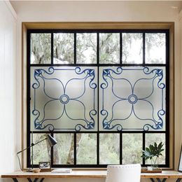 Window Stickers Frosted Glass Film Balcony Posted Light Opaque Mediterranean Style Decorative Paper