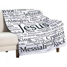 Blankets The Names Of Jesus Throw Blanket Bed Linens Heavy