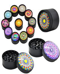 Colourful 3D Metal Grinder 30mm 50mm 3 Layers Camouflage Herb Grinder Pollen Presser Grinders Tobacco Smoking Accessories DHL8904521