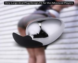 Extra big diameter dilatador anal expander metal buttplug adult sex toys masturbator large anal plug g spot butt plugs for women Y1349023