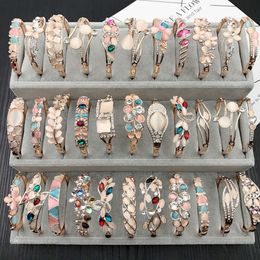 wholesale jewelry bracelet mixed counter big hand jewelry Korean female fashion color preserving rhinestone opal bracelet