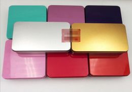 Popular Tin Box Empty Metal Storage Case Organizer Stash 7 colors 12cm length For Money Coin Candy Keys U disk headphones gift box4718205