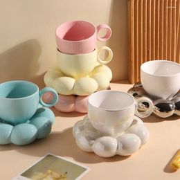 Cups Saucers Cute Creative Coffee And Set Ceramic Porcelain Tea Eco Friendly Mate Tazas De Ceramica Espresso EB5BD
