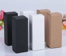 100pcs White Black Kraft Paper packaging Box Dropper Bottle Cosmetics Party Gift cardboard Boxes tubes 10ml20ml30ml50ml100ml3987683