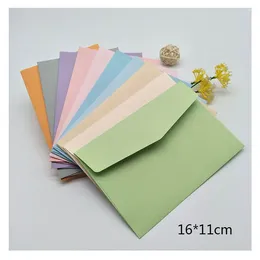 Gift Wrap 50pcs Color Envelope 130g Paper Small Business Supplies Postcard Giftbox Packaging Invitations Wedding Stationery Storage Bag