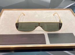 SPECTOR Gold Green Lens Shield Sunglasses FT0708 Oversize Glasses Sun Fashion Pilot Sunglasses 708 with box2195210